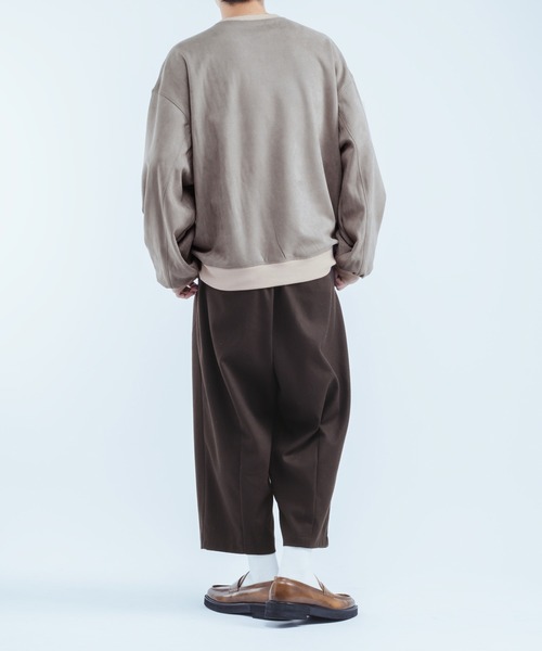 epnok（エプノック）の「スウェードフリーススウェット（スウェット・メンズ・グレイッシュベージュ/オレンジ・MEDIUM/LARGE）」の8枚目の写真