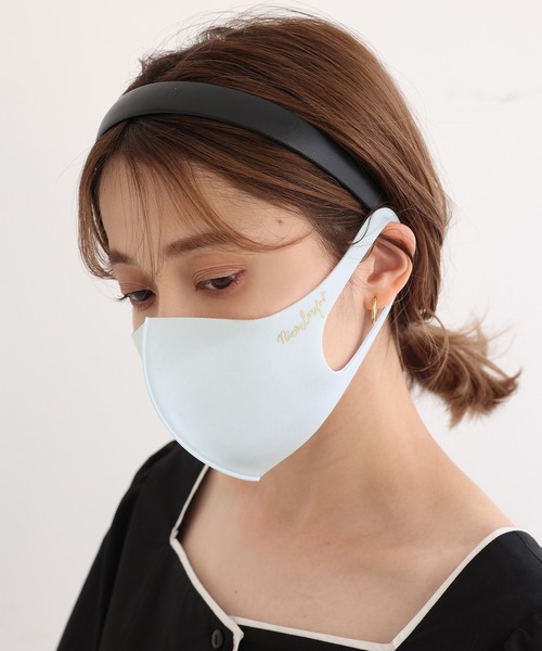 one after another NICE CLAUP（ワンアフターアナザーナイスクラップ）の「美白マスク【ゴールドロゴ】（その他小物・レディース・サックスブルー/ピンク/アイボリー/ベビーピンク/ミント・SMALL/MEDIUM）」の3枚目の写真