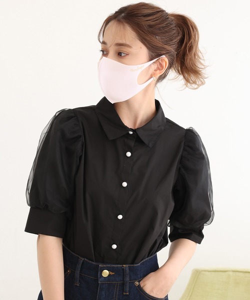 one after another NICE CLAUP（ワンアフターアナザーナイスクラップ）の「美白マスク【ゴールドロゴ】（その他小物・レディース・サックスブルー/ピンク/アイボリー/ベビーピンク/ミント・SMALL/MEDIUM）」の13枚目の写真