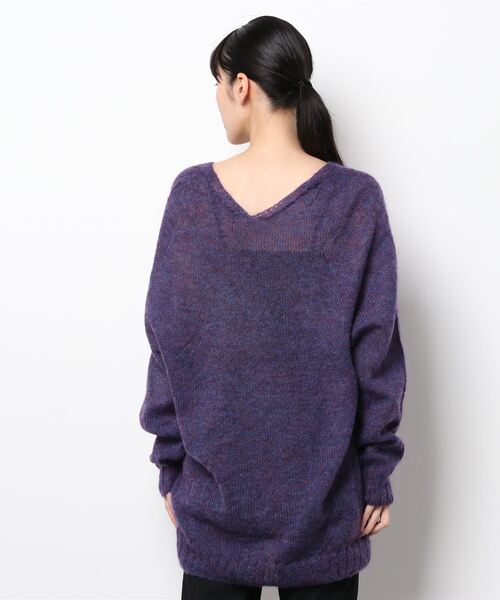 Q（キュー）の「ホールガーメント モヘヤニット（ニット/セーター・レディース・パープル/ダークブラウン/エメラルド/オリーブ・MEDIUM）」の6枚目の写真
