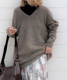 Q | ホールガーメント モヘアニット(ニット/セーター)