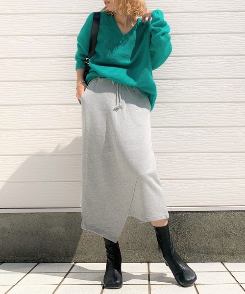 Q（キュー）の「ホールガーメント モヘヤニット（ニット/セーター・レディース・パープル/ダークブラウン/エメラルド/オリーブ・MEDIUM）」の7枚目の写真