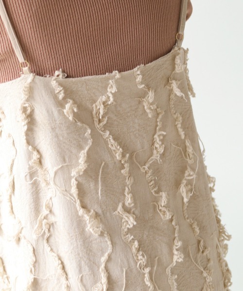 Bab（バブ）の「シャギージャガードキャミワンピース（ワンピース・レディース・ブラック/アイボリー/ライトグレー・38）」の7枚目の写真