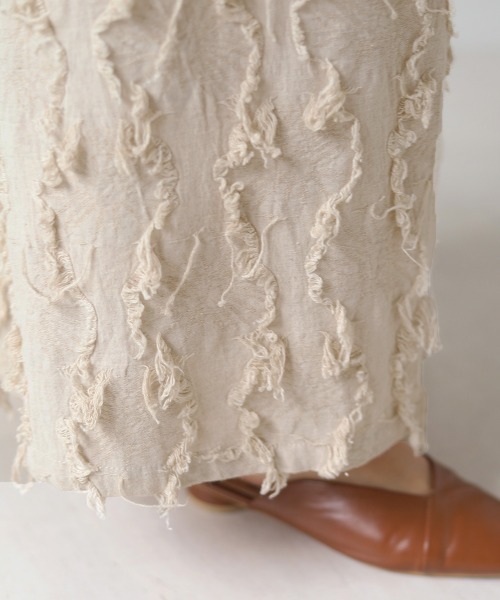 Bab（バブ）の「シャギージャガードキャミワンピース（ワンピース・レディース・ブラック/アイボリー/ライトグレー・38）」の6枚目の写真