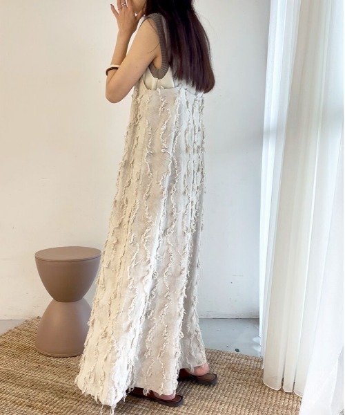 Bab（バブ）の「シャギージャガードキャミワンピース（ワンピース・レディース・ブラック/アイボリー/ライトグレー・38）」の21枚目の写真