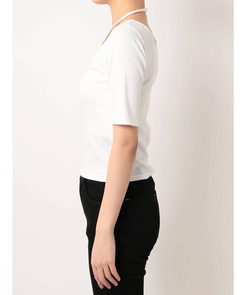 EMODA(エモダ)の「2WAYカッティングトップ(Tシャツ/カットソー・レディース・ホワイト/ブラック/ミント/ブラウン・FREE)」の8枚目の写真