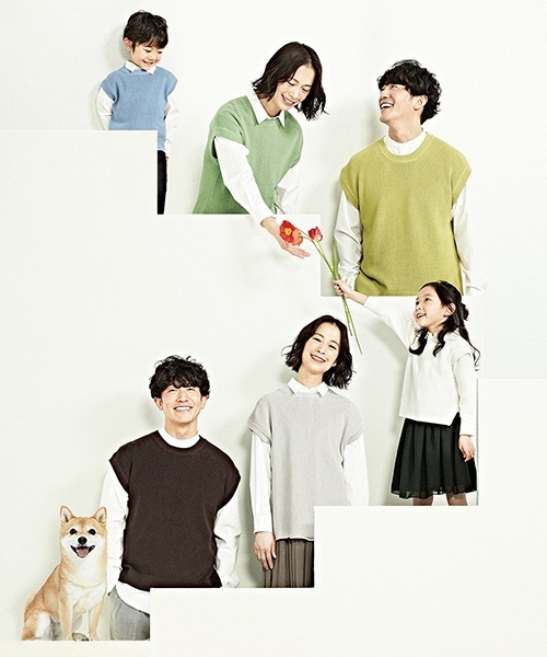 COMME CA ISM（コムサイズム）の「【カラバリ豊富】 ドロップショルダー ニットベスト（ベスト・レディース・ミント/サックスブルー/キャメル/イエロー×グリーン/ブラック/ホワイト/ダークブラウン/ベージュ・MEDIUM/LARGE）」の9枚目の写真