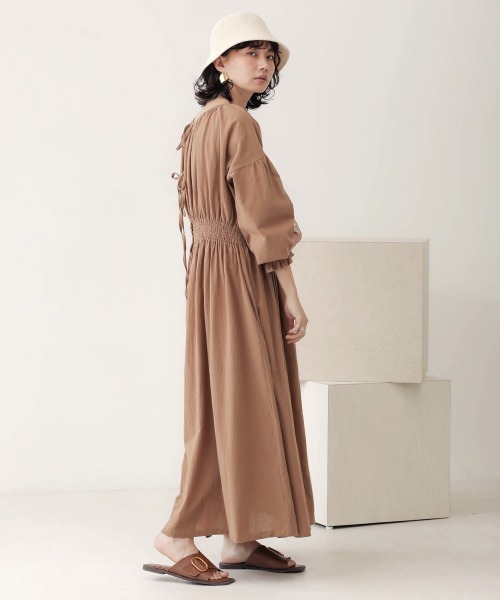 Bab（バブ）の「【WEB限定】バックリボンロングワンピース（ワンピース