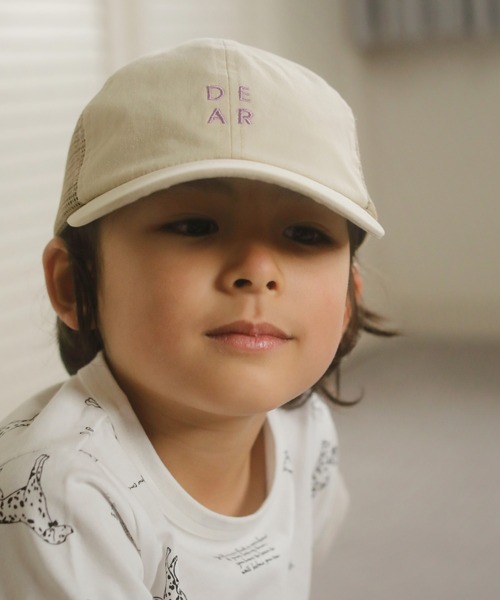 D.fesense（ディーフェセンス）の「メッシュロゴキャップ（キャップ・キッズ・ブラック/ベージュ・FREE）」の2枚目の写真