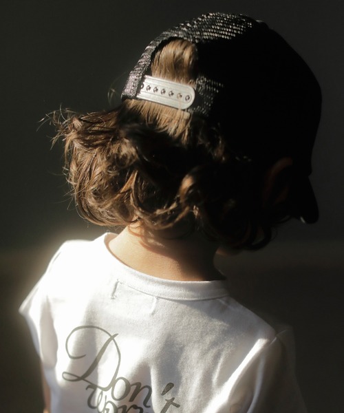 D.fesense（ディーフェセンス）の「メッシュロゴキャップ（キャップ・キッズ・ブラック/ベージュ・FREE）」の8枚目の写真