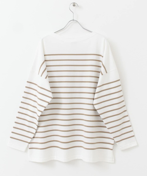 URBAN RESEARCH DOORS（アーバンリサーチドアーズ）の「パネルボーダーボートネックカットソー（Tシャツ/カットソー・レディース・ブラック/ベージュ/ロイヤルブルー・ONE）」の19枚目の写真