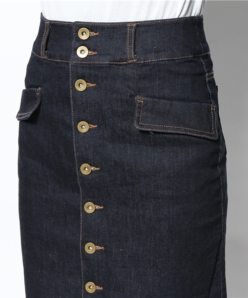 Heather（ヘザー）の「フラップポケットデニムスカート  554820（デニムスカート・レディース・ブルー/ワンウォッシュ・SMALL/MEDIUM）」の8枚目の写真