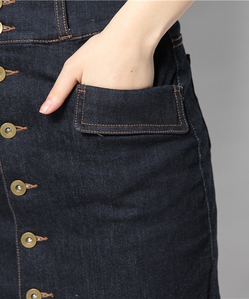 Heather（ヘザー）の「フラップポケットデニムスカート  554820（デニムスカート・レディース・ブルー/ワンウォッシュ・SMALL/MEDIUM）」の10枚目の写真