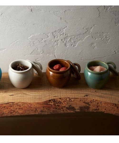 GEORGE'S（ジョージズ）の「益子焼の丸壷 大（キッチンツール・レディース・ホワイト/ブラウン/ブルー・FREE）」の4枚目の写真