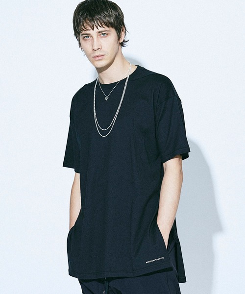 MSML(エムエスエムエル)の「SIDE SLIT SHORT SLEEVE TEE(Tシャツ/カットソー・メンズ・ブラック/チャコールグレー/ホワイト・S/L/M)」の4枚目の写真