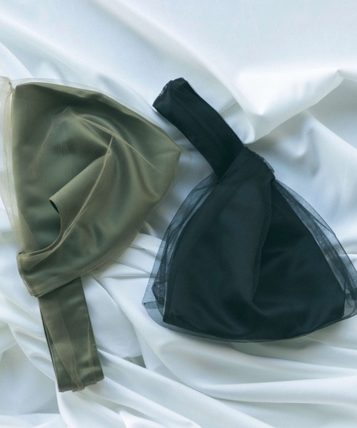 kaene（カエン）の「チュールドッキングハンドバッグ（ハンドバッグ・レディース・ブラック/カーキ/ベージュ・FREE）」の16枚目の写真