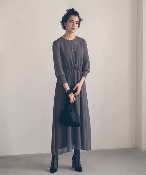 kaene（カエン）の「チュールドッキングハンドバッグ（ハンドバッグ・レディース・ブラック/カーキ/ベージュ・FREE）」の7枚目の写真