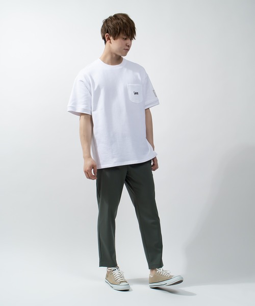 Lee(リー)の「【LEE/リー】オーバーサイズ ワンポケット ヘビーウェイト 半袖Tシャツ(Tシャツ/カットソー・メンズ・アッシュグレー/ベージュ/ホワイト/ブラック/サックスブルー・XL/L/M)」の9枚目の写真