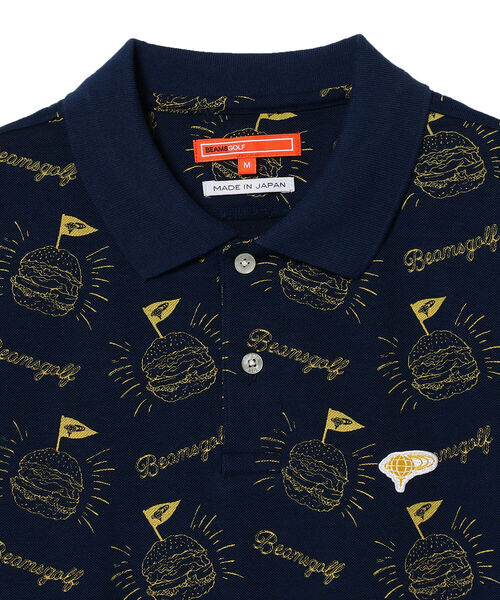 BEAMS GOLF ハンバーガー柄　ポロシャツ M ビームスゴルフ BEAMS GOLF ハンバーガー柄 ポロシャツ M ビームスゴルフ - メルカリ