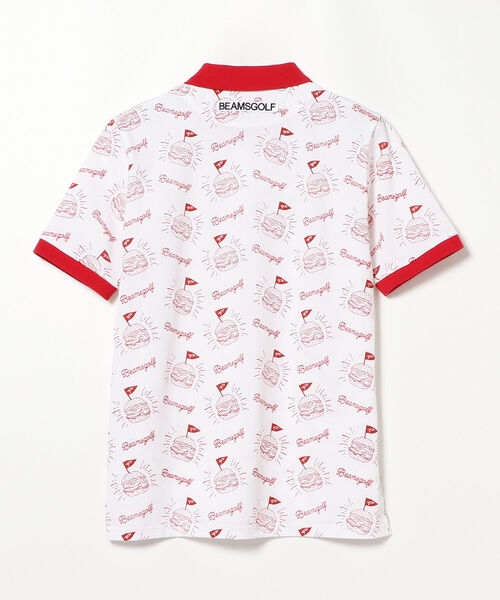 BEAMS GOLF ハンバーガー柄　ポロシャツ M ビームスゴルフ BEAMS GOLF ハンバーガー柄 ポロシャツ M ビームスゴルフ - メルカリ
