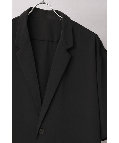 CREARE -LINO-(クレアーレリノ)の「ポリストレッチ テーラーシャツジャケット<セットアップ可>(テーラードジャケット・メンズ・カーキ/グレイッシュベージュ/サックスブルー/ブラック/ベージュ系その他・M/L)」の18枚目の写真