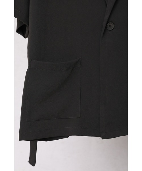 CREARE -LINO-(クレアーレリノ)の「ポリストレッチ テーラーシャツジャケット<セットアップ可>(テーラードジャケット・メンズ・カーキ/グレイッシュベージュ/サックスブルー/ブラック/ベージュ系その他・M/L)」の14枚目の写真