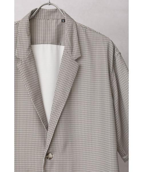 CREARE -LINO-(クレアーレリノ)の「ポリストレッチ テーラーシャツジャケット<セットアップ可>(テーラードジャケット・メンズ・カーキ/グレイッシュベージュ/サックスブルー/ブラック/ベージュ系その他・M/L)」の11枚目の写真