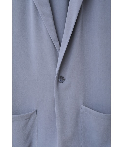 CREARE -LINO-(クレアーレリノ)の「ポリストレッチ テーラーシャツジャケット<セットアップ可>(テーラードジャケット・メンズ・カーキ/グレイッシュベージュ/サックスブルー/ブラック/ベージュ系その他・M/L)」の12枚目の写真