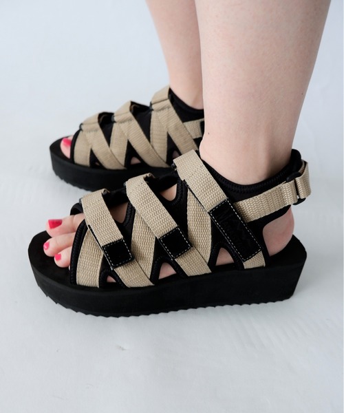 MANASTASH（マナスタッシュ）の「MANASTASH/マナスタッシュ　WS CLIFTY PLATFORM SANDAL　プラットフォームサンダル（サンダル・レディース・ブラック/ベージュ/マルチ/その他・38/36/37）」の16枚目の写真