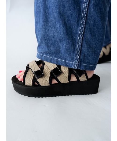 MANASTASH（マナスタッシュ）の「MANASTASH/マナスタッシュ　WS CLIFTY PLATFORM SANDAL　プラットフォームサンダル（サンダル・レディース・ブラック/ベージュ/マルチ/その他・38/36/37）」の10枚目の写真