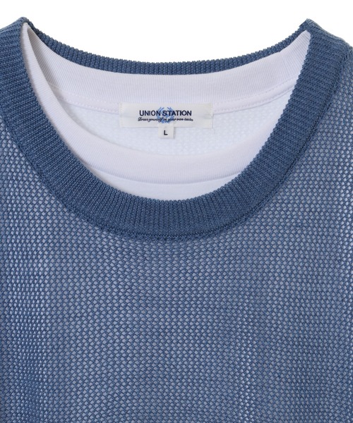 UNION STATION（ユニオンステーション）の「２WAYニットベストTシャツ（Tシャツ/カットソー・メンズ・ベージュ/ブルー/杢グレー・LL/M/L）」の8枚目の写真