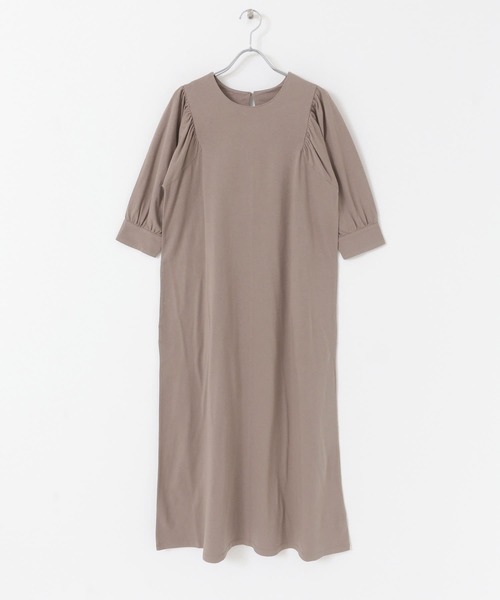 URBAN RESEARCH Sonny Label（アーバンリサーチサニーレーベル）の「ギャザースリーブカットワンピース（ワンピース・レディース・モカ/グレー系その他/ブラック・FREE）」の12枚目の写真