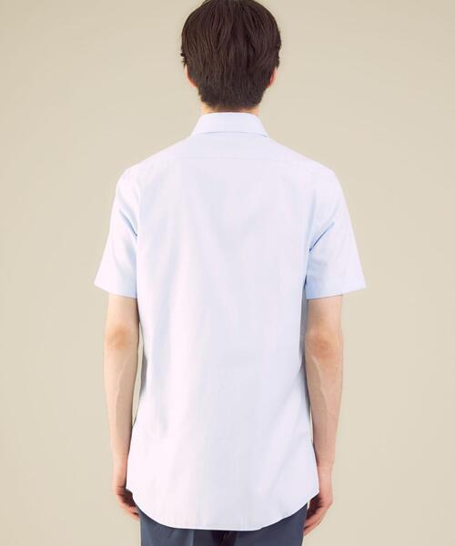 WORK TRIP OUTFITS GREEN LABEL RELAXING（ワークトリップアウトフィッツグリーンレーベル リラクシング）の「＜ 機能 / イージーアイロン・接触冷感 ＞ WTO ロイヤルオックス スリム ボタンダウン シャツ（ビジネスシャツ・メンズ・ライトブルー・SMALL/MEDIUM/LARGE/X-LARGE）」の7枚目の写真