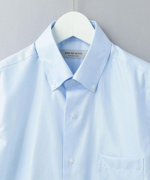 WORK TRIP OUTFITS GREEN LABEL RELAXING（ワークトリップアウトフィッツグリーンレーベル リラクシング）の「＜ 機能 / イージーアイロン・接触冷感 ＞ WTO ロイヤルオックス スリム ボタンダウン シャツ（ビジネスシャツ・メンズ・ライトブルー・SMALL/MEDIUM/LARGE/X-LARGE）」の11枚目の写真