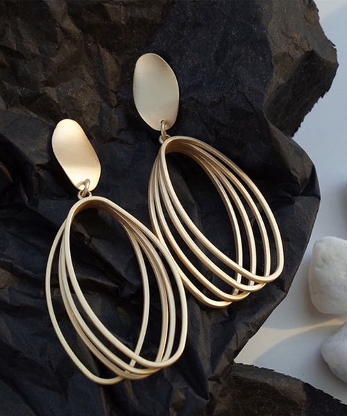 juweel（ユウェル）の「幾何学デザインピアス（12タイプ）（ピアス（両耳用）・レディース・H/F/G/D/E/A/L/B/I/J/K/C・FREE）」の2枚目の写真