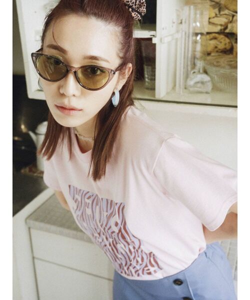 jouetie（ジュエティ）の「Hippieゼブラロゴ Tシャツ（Tシャツ/カットソー・レディース・ピンク/ブラック/アイボリー・MEDIUM）」の10枚目の写真