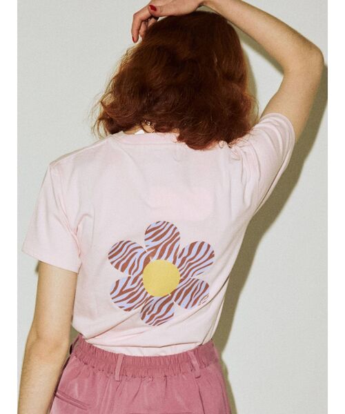 jouetie（ジュエティ）の「Hippieゼブラロゴ Tシャツ（Tシャツ/カットソー・レディース・ピンク/ブラック/アイボリー・MEDIUM）」の6枚目の写真