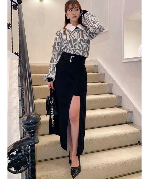 RESEXXY(リゼクシー)の「配色ベルトレイヤードスカート(スカート・レディース・ブラック/ブラウン/グリーン・FREE)」の15枚目の写真