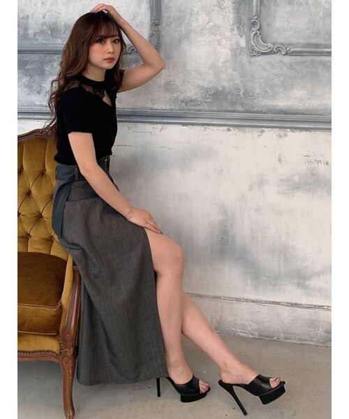 RESEXXY(リゼクシー)の「配色ベルトレイヤードスカート(スカート・レディース・ブラック/ブラウン/グリーン・FREE)」の16枚目の写真