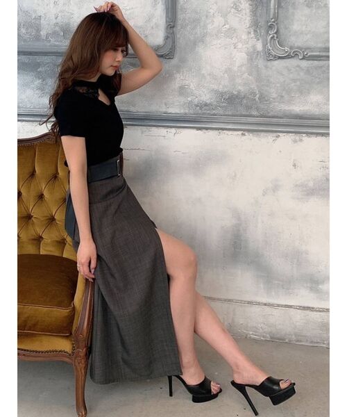 RESEXXY(リゼクシー)の「配色ベルトレイヤードスカート(スカート・レディース・ブラック/ブラウン/グリーン・FREE)」の19枚目の写真