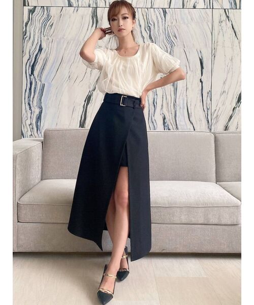 RESEXXY(リゼクシー)の「配色ベルトレイヤードスカート(スカート・レディース・ブラック/ブラウン/グリーン・FREE)」の14枚目の写真