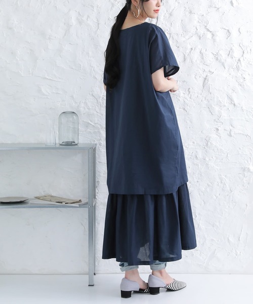 osharewalker（オシャレウォーカー）の「【廃盤】『チュニック×ペチワンピース2点SET』（ワンピース・レディース・モカ/ダークネイビー/テラコッタ・FREE）」の21枚目の写真