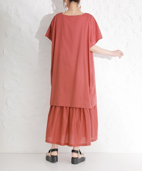 osharewalker（オシャレウォーカー）の「【廃盤】『チュニック×ペチワンピース2点SET』（ワンピース・レディース・モカ/ダークネイビー/テラコッタ・FREE）」の18枚目の写真