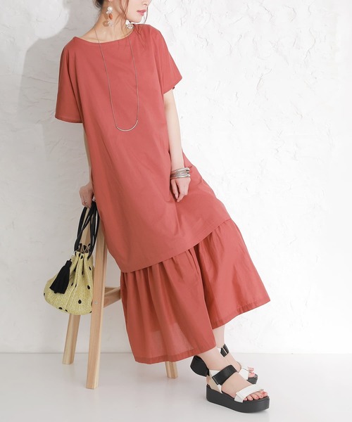 osharewalker（オシャレウォーカー）の「【廃盤】『チュニック×ペチワンピース2点SET』（ワンピース・レディース・モカ/ダークネイビー/テラコッタ・FREE）」の19枚目の写真