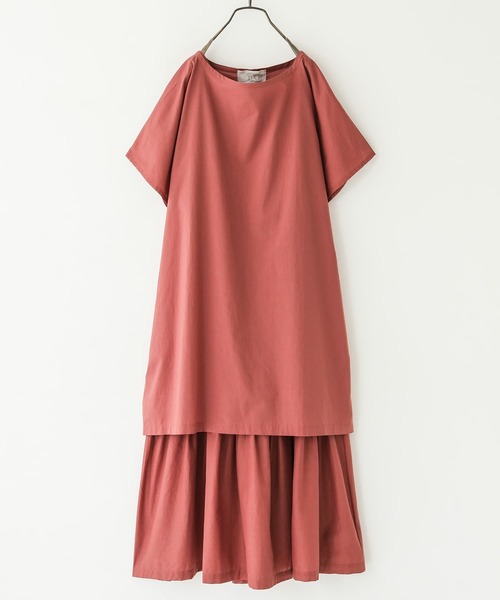 osharewalker（オシャレウォーカー）の「【廃盤】『チュニック×ペチワンピース2点SET』（ワンピース・レディース・モカ/ダークネイビー/テラコッタ・FREE）」の12枚目の写真