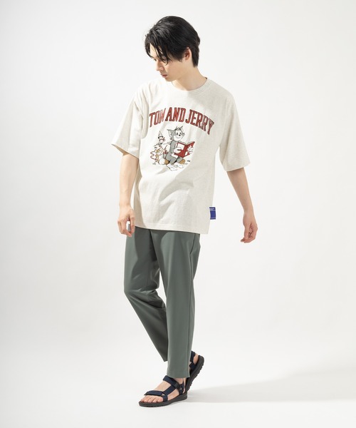 Tom&Jerry(トムアンドジェリー)の「【TOM&JERRY/トムとジェリー】T&Jカレッジロゴ プリントオーバーサイズ半袖Tシャツ(Tシャツ/カットソー・メンズ・ホワイト/チャコールグレー/ライトグレー/サックスブルー・M/L/XL)」の10枚目の写真