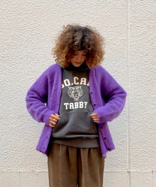 MANASTASH（マナスタッシュ）の「MANASTASH/マナスタッシュ　W's ABERDEEN KURTIGAN '21　ウィメンズ　アバディーン　カーディガン21（カーディガン/ボレロ・レディース・グリーン/ベージュ/ブラック/パープル・MEDIUM）」の4枚目の写真