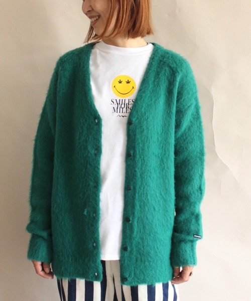 MANASTASH（マナスタッシュ）の「MANASTASH/マナスタッシュ　W's ABERDEEN KURTIGAN '21　ウィメンズ　アバディーン　カーディガン21（カーディガン/ボレロ・レディース・グリーン/ベージュ/ブラック/パープル・MEDIUM）」の3枚目の写真