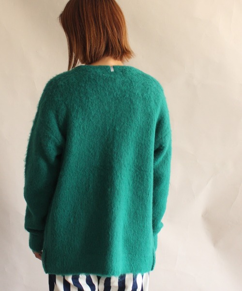 MANASTASH（マナスタッシュ）の「MANASTASH/マナスタッシュ　W's ABERDEEN KURTIGAN '21　ウィメンズ　アバディーン　カーディガン21（カーディガン/ボレロ・レディース・グリーン/ベージュ/ブラック/パープル・MEDIUM）」の7枚目の写真