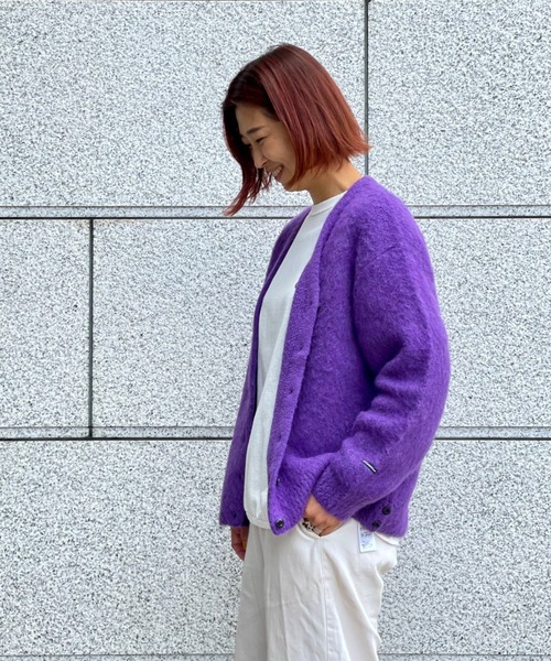 MANASTASH（マナスタッシュ）の「MANASTASH/マナスタッシュ　W's ABERDEEN KURTIGAN '21　ウィメンズ　アバディーン　カーディガン21（カーディガン/ボレロ・レディース・グリーン/ベージュ/ブラック/パープル・MEDIUM）」の12枚目の写真